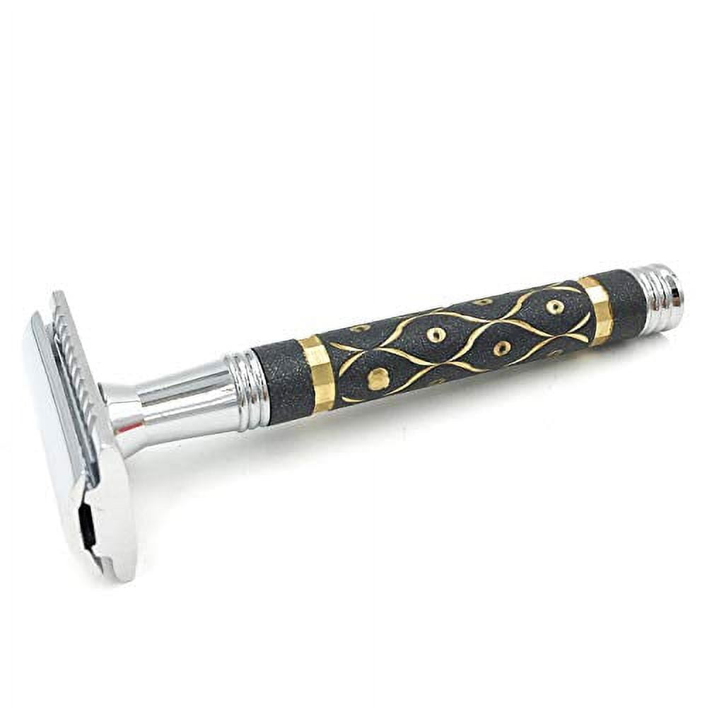Parker 65R Super Heavyweight Double Edge Safety Razor & 5 Premium Blades