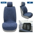 thumbnail image 2 of 1PC Linen Car Seat Cover For 2000-2024 Chevy Malibu Impala Linen Automotive Vehicle Cushion Covers Interior Accessories Front Seat Pad,Blue, 2 of 6
