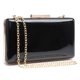 thumbnail image 1 of Bolso de noche Dasein para mujer, piel charol, color negro, 1 of 6