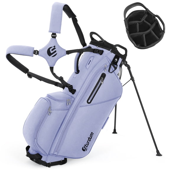 Sturdum 5.5 lb Lightweight 7-Way Golf Stand Bag for Men & Women, 900D Oxford, Full-Length Dividers, Cooler Pocket, Dual Padded Straps & Stable Base