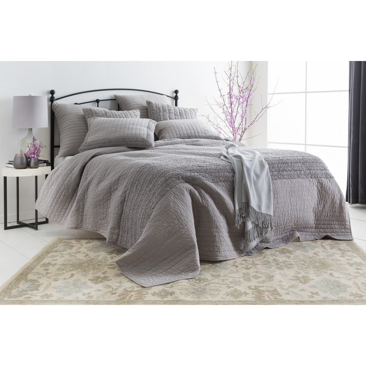 Surya Carpet Inc Alessandra Cotton Linen Quilt Walmart Com Walmart Com