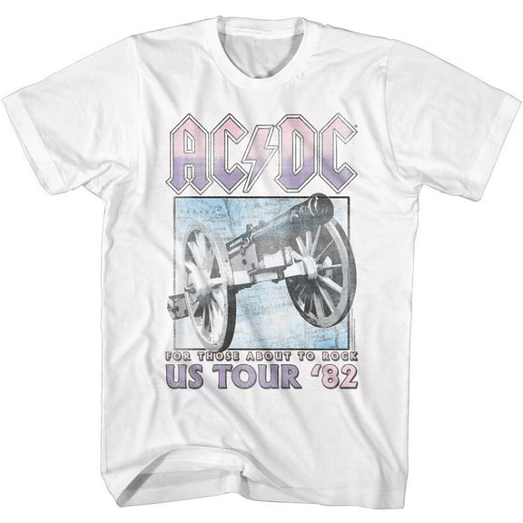 AC/DC Those About To Rock Tour White Adult T-Shirt