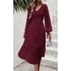 thumbnail image 3 of Vestido PRETTYGARDEN, midi, manga larga, cintura imperial, para mujer, 3 of 7