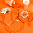 thumbnail image 3 of 125 Pcs Orange Party Supplies Set Include Paper Plates Cups Napkins Plastic Knives for 25 Guests Disposable Party Dinnerware for Birthday Wedding Family Picnic, 3 of 5