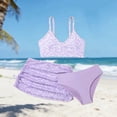 thumbnail image 7 of BXSRUTA Girls Swimsuit 3 Piece Set Medium to Large Sized Teen Girls Floral Print Bikini Top with Skirt Tankini Set, 7 of 7
