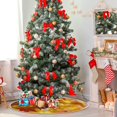 thumbnail image 4 of FMSHPON Maple Leaves Xmas Christmas Tree Skirt Stand Mat for Holiday Party Decoration Indoor Outdoor 48 inches, 4 of 6