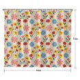 thumbnail image 5 of Pioneer Flower Floral Print Pattern Shower Curtain 84"x72", Bathroom Decorative Shower Curtain Set with 12 Hooks, Waterproof Washable, 5 of 6