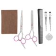 thumbnail image 1 of Haircut Scissors Thinning Scissors Combs Duckbill Clip Hairdressing Tool Set with Bag, 1 of 5