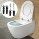 thumbnail image 5 of Bewildely Juego de accesorios para asiento de inodoro de acero inoxidable con fácil instalación, fijaciones fáciles de colocar en la cubierta Accesorios de baño, 5 of 6