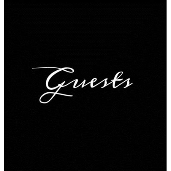 Pre-Owned Guests Black Hardcover Guest Book Blank No Lines 64 Pages Keepsake Memory Book Sign In Registry for Visitors Comments Wedding Birthday Anniversary Christening Engagement Party Holiday (Hardcover)