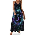 thumbnail image 1 of Om Mandala: vestido sin mangas de galaxia azul verdoso morado vestidos de verano para mujer 2024 vestido estilo coreano, 1 of 7