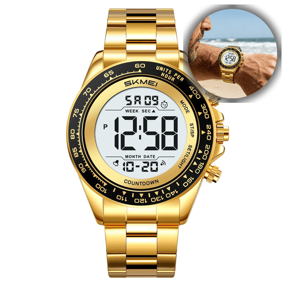 Multifunctional Waterproof Digital Wristwatch with Alarm, Stopwatch, Backlight & Date for Daily Casual Wear Men Women