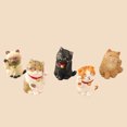 thumbnail image 4 of UDIYO 5Pcs Miniature Lucky Cat Beckoning Shape Decoration PVC Fengshui Cat Figurine Model for Garden Decor, 4 of 7