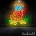 thumbnail image 5 of Handmadetneonsign Pug Skateboarding Neon Sign, Pug Dog Wall Art Light, Pug Dog Home Wall Decor 039121, 5 of 5