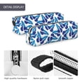 thumbnail image 4 of Pofeuu Blue Butterflies Print Leather Pencil Case, Leather Pencil Pouch Large Capacity, Big Pencil Pouch with Zipper Vintage Pen Bag Fountain Pen Holder, 4 of 7