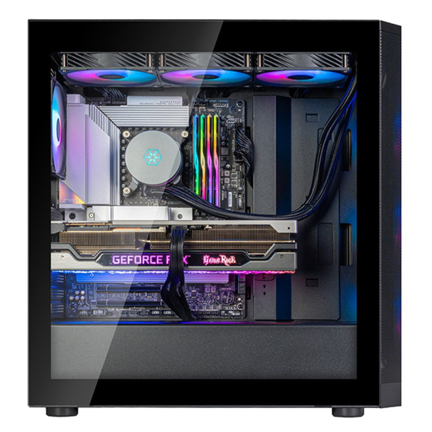 SilverStone Technology FARA 514X Black ATX All-Metal Tower Chassis with Dual Radiator Support - ARGB Fans - GPU Brace - FA514X-BG