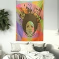 thumbnail image 3 of Music Tapestry, Illustration of African American Young Woman Portrait with Musical Instruments Print, Wall Hanging for Bedroom Living Room Dorm Decor, 40W X 60L Inches, Multicolor, by Ambesonne, 3 of 5