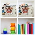 thumbnail image 7 of GZHJMY 2 Pack Collapsible Organizer Storage Bins with Japan Doodle Cartoon Cute Print,14.2"x10.2" Rectangular Fabric Baskets with Sturdy Leather Handles for Home/Office/Bathroom, 7 of 7