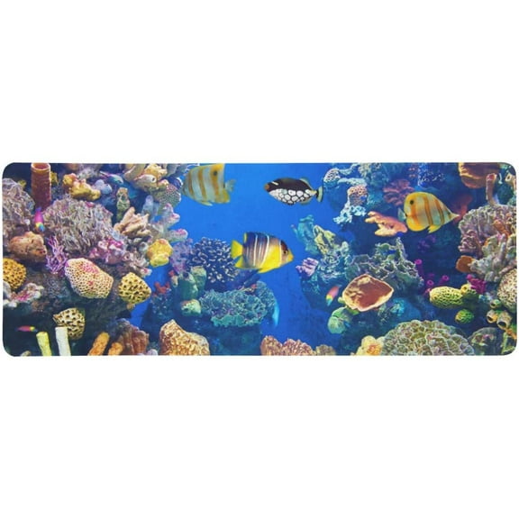 ZHANZZK Colorful Coral Fishes Under Ocean Extra Extended Large Gaming Mouse Pad Mat Desk Pad Keyboard Mat 31.5x12 inch