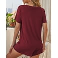 thumbnail image 4 of a.Jesdani Women's Pajama Sets Soft Button Short Sleeve Sleepwear Top With Shorts Pants Loungewear 2 Pjs Sets S-4X, 4 of 6