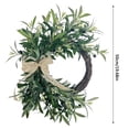 thumbnail image 3 of New! Artificial Olive Wreath for Front Door - 20 Inch Faux Greenery Wreath with Burlap Bow & Olives - Modern Farmhouse Wall Decor, Year Round Spring Summer Wreath for Indoor Outdoor Wedding Entryway, 3 of 9