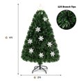 thumbnail image 2 of Gymax Pre-lit Fiber Optic 4'Artificial Christmas Tree 18 LED Lights Snowflakes Star Decoration, 2 of 10