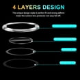 thumbnail image 2 of Dteck for Samsung Galaxy Z Fold4 5G Camera Lens Protector, 9H Tempered Glass Camera Cover Screen Protector Metal Individual Ring for Samsung Fold4 5G 2022 Release, Silver, 2 of 6