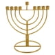 thumbnail image 1 of ColoMX Candelabro de menorá de Janucá: candelabro tradicional de Janucá de 9 brazos, candelabro de pilar de aleación retro para Shabat judío., 1 of 7