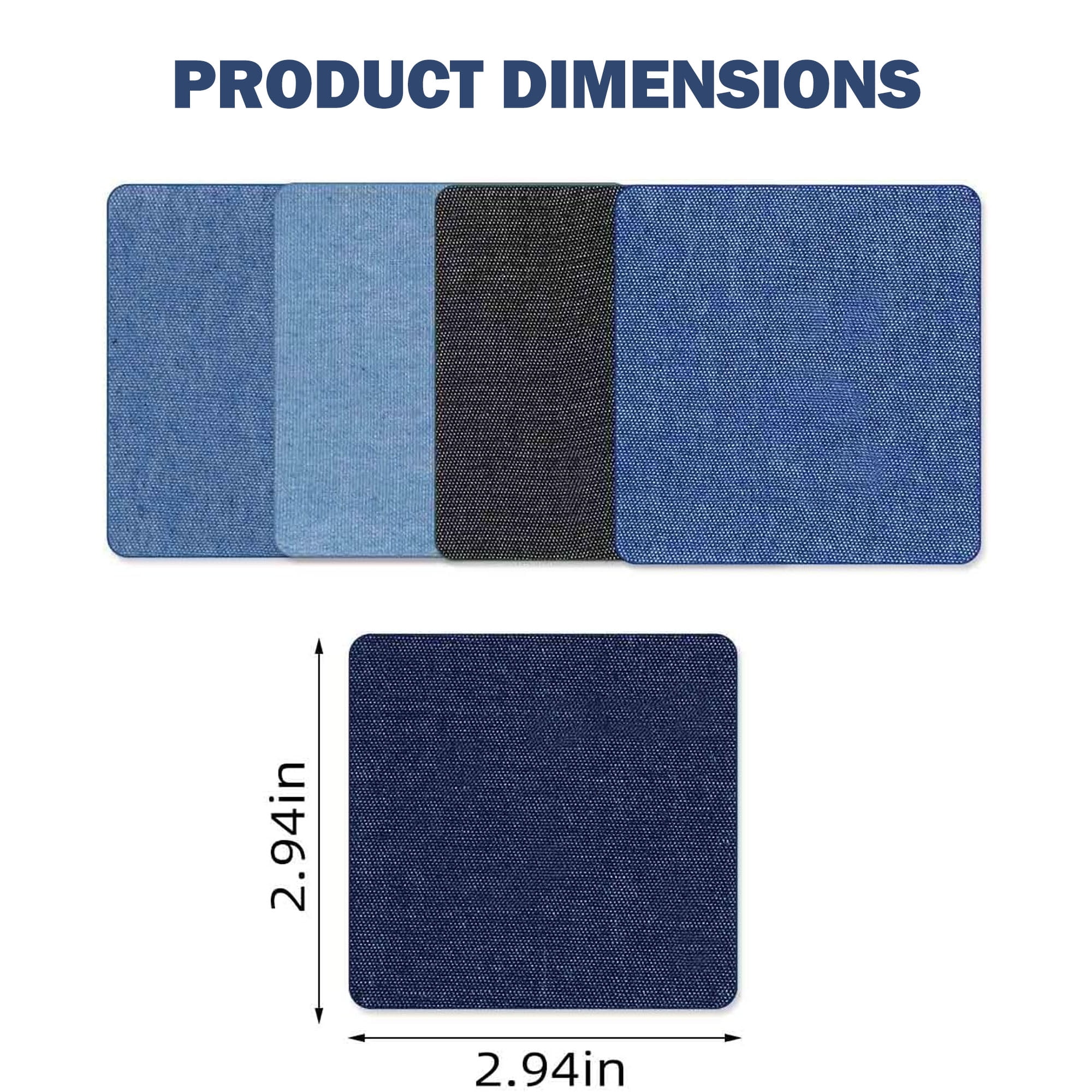 20 Pieces of denim clothing hot stamping patches fabric hot stamping patches jeans repair kit pants patches (5 colors) with needle and thread set included