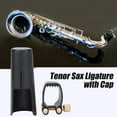 thumbnail image 3 of Ligadura de saxofón NikouMX con capuchón de PU para saxo tenor, 3 of 8