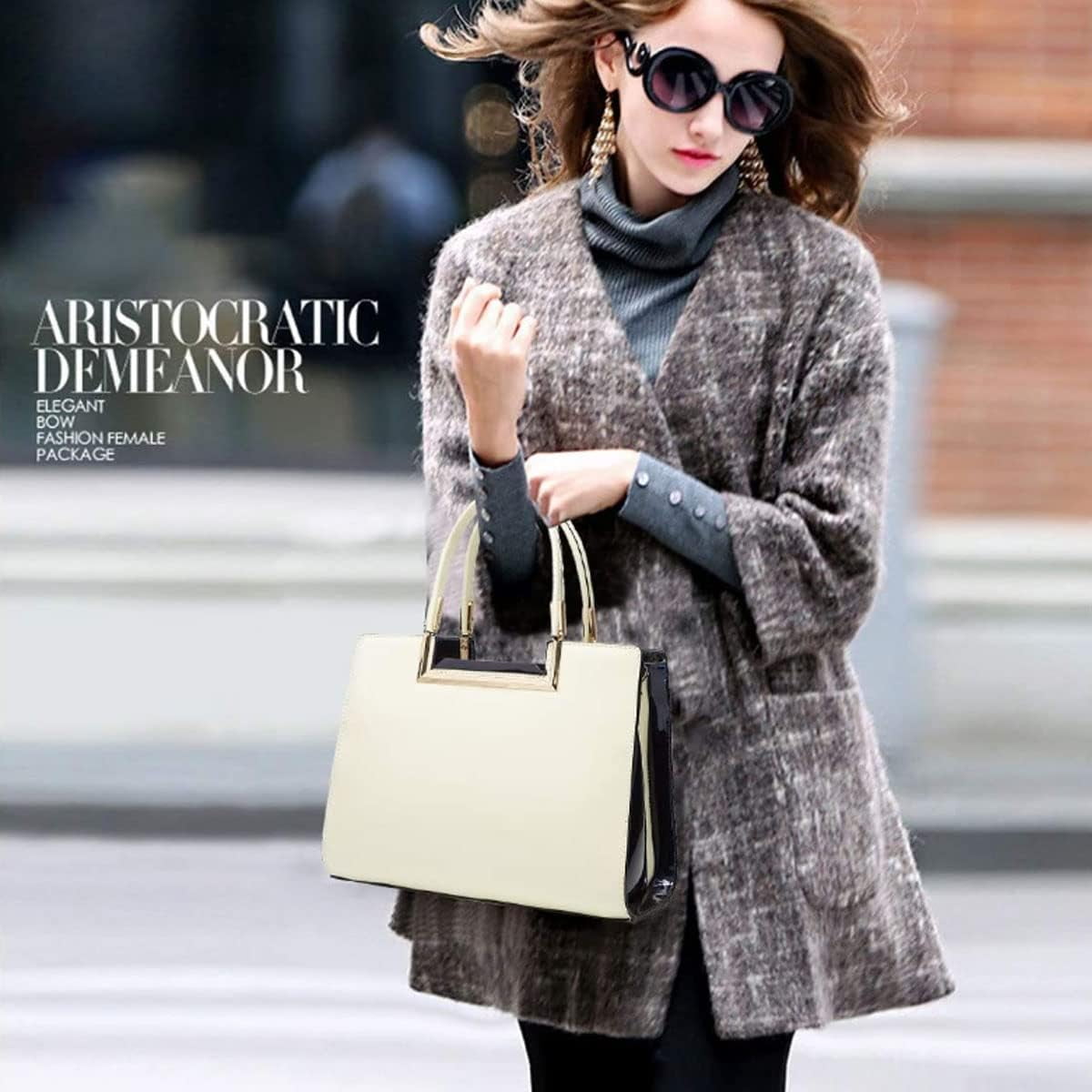 Purses and Handbags for Women Fashion Messenger Bag Ladies PU Leather Top Handle Satchel Shoulder Tote Bags