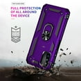 thumbnail image 5 of For Samsung Galaxy F52 5G 360° Rotating Metal Ring Holder Kickstand Magnetic Car Mount Protective Case Cover Purple, 5 of 7