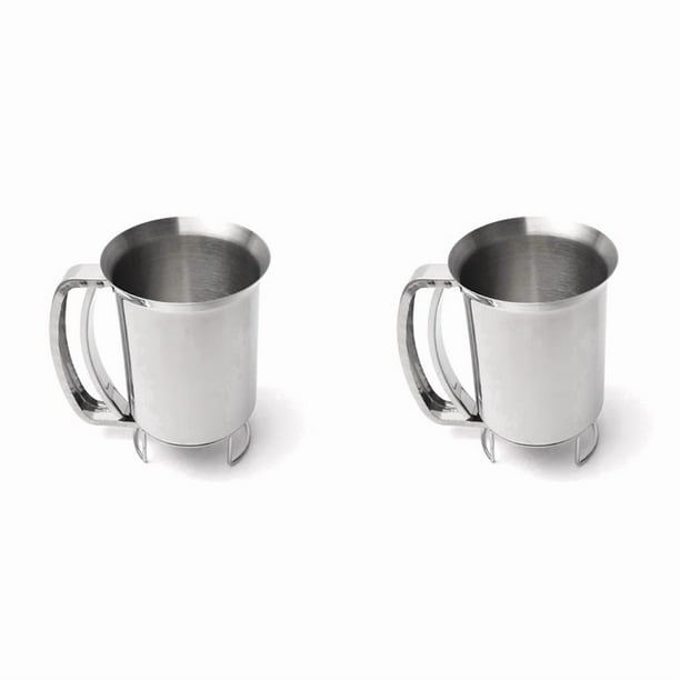 2X Dispensador de Masa de Acero Inoxidable PortáTil para Pasteles, Magdalenas, Dispensadores de Masa, Herramienta de Cocina, Embudo de Pasta de Harina para Hornear