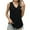 Black, variant on Wyobmus Womens Ruched Tank Tops Summer Loose Fit Dressy Casual V Neck Sleeveless Tops Full Length Shirts Trendy Fashion Clothes S-Xxl Black