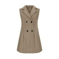 thumbnail image 4 of Wensltd Wool Blazer Vest for Women Lapel Button Down Solid Color Fashion Dressy Outerwear, 4 of 9