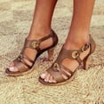 thumbnail image 2 of Mepaouo Women's Strappy Sandals Comfortable Open Toe Chunky Heels Ankle Strap Summer Dressy Pumps, 2 of 6