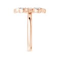 thumbnail image 3 of Angara Natural Diamond Ring - Pave-Set Diamond Daisy Ring in 14K Rose Gold for Women (Ring Size = 9), 3 of 9