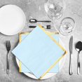 thumbnail image 4 of 100 Pack 2 Ply Cocktail Napkins Paper Gold Foil Trim Edge Beverage Dessert Disposable Paper Napkins Dinner Baby Shower Wedding Birthday Party Tableware Decorations, 5 x 5 Inches(Light Blue), 4 of 12