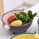 thumbnail image 4 of Juego de Cestas de Drenaje Plástico Giratorio Doble – Colador de Frutas y Verduras de Doble Capa, 11.85" Amarillo/Rosa/Azul, Colador de Cocina Multiusos con Asas para Lavado y Almacenamiento, 4 of 7