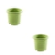 thumbnail image 2 of Cateissary maceta de control de raíces de plástico jardín de rosas macetas verdes macetas grandes transpirables orificios de drenaje al aire 140 mm/verde 0.8L 2piezas, 2 of 6