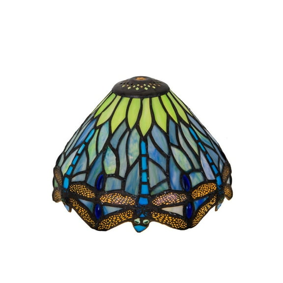 Meyda Tiffany 10524 Tiffany Hanginghead Dragonfly 5.5" Tall Lamp Shade - Green
