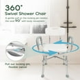 thumbnail image 7 of Agrish Swivel Shower Chair with Removable Arms & Back – 400lbs Capacity, Height-Adjustable Bath Seat for Elderly, Disabled Adults, 7 of 7