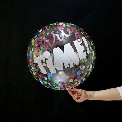 Cumpleaños boda 18 pulgadas impreso transparente transparente burbuja globo BoBo Foil DIY globo fiesta