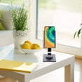 thumbnail image 3 of TABLZONE Grey Aluminum Phone Stand with Adjustable Height and 360° Rotation for Desk Use, Compatible with Smartphones and Tablets, 3 of 6