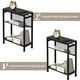 thumbnail image 2 of Mesa auxiliar Homedawn estrecha de 3 niveles con revistero negro, 2 of 9