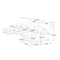 thumbnail image 2 of KYLE & KAY Convertible Sectional Sofa Couch, Chenille Oversized 4 Seater Cloud Couch with 6 Soft Pillows, Upholstered U Shaped Sofa with Ottoman for Living Room, Apartment, Office, Light Coffee, 2 of 7