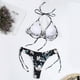 thumbnail image 4 of Traje de baño cómodo para mujer con correa de cordones con estampado de flores con estilo para mujer OAVQHLG3B Store  lin121212, 4 of 4