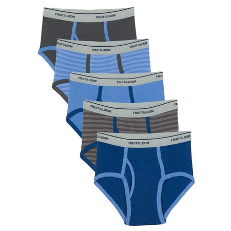 Fruit of the Loom - Boys' Stripe and Solid Briefs, 5 Pack - Walmart.com