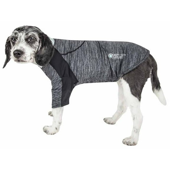 Active Chewitt Wagassy 4-Way Stretch Performance Long Sleeve Dog T-Shirt, Black - Extra Small