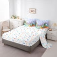 thumbnail image 3 of Manfei Alphabet I Print Twin Bedding,Cheerful Axolotl Bedding Comforter Set For Girls,Blue Pastel,Colorful Stars Reversible,7pcs, 3 of 8